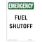 Signmission Safety Sign, OSHA EMERGENCY, 24" Height, Rigid Plastic, Fuel Shutoff, Portrait OS-EM-P-1824-V-10453 - alternate 1